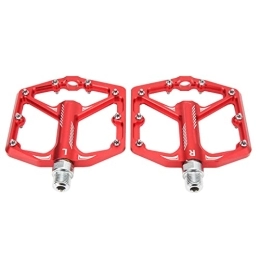 TeamSky Pedal de Bicicleta, Pedales de Bicicleta de aleación de Aluminio Pedales de Plataforma Universal Antideslizantes para Bicicletas de montaña de Carretera(Rojo)