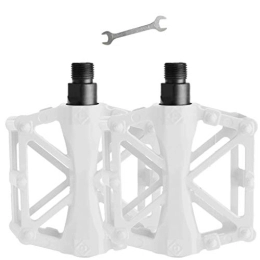 WANGLXFC Repuesta WANGLXFC Duradero Pedale Bicicleta, Pedales Bicicleta de Montaña de Aleación de Aluminio, para Bicicleta de Montaña BMX Universal Bike Bike Trekking Bike Cómodo, White