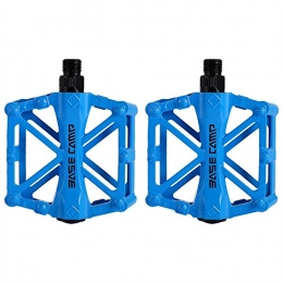 WYJW Pedales de bicicleta de montaña WYJW Pedal de Bicicleta de 3 Colores Brillantes, 1 par de Pedales de Confort de Aluminio duraderos para Bicicleta, Pedal de Ciclismo MTB de Plataforma Plana Antideslizante (Azul)