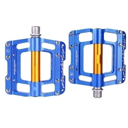 WYJW Repuesta WYJW Pedales de Bicicleta de Plataforma Ancha para Bicicleta de montaña Aluminio Moldeado Doble para Andar en Bicicleta mecanizado 9 / 16 Pulgadas - Azul