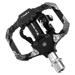 XIWUEI Repuesta XIWUEI Pedales de Bicicleta de montaña de Aluminio DU, rodamiento autolubricante compatibles Clipless función Dual Clip-On Ligeros Antideslizantes Plataforma 9 / 16 para Bicicletas de montaña Carreras