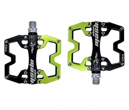 XYXZ Repuesta XYXZ Bicycle Platform Flat Pedal Mountain Bike Pedals, Flat Pedals, Large Pedals, Non-Slip Pedal Nails, Green