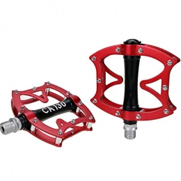 ZHIPENG Pedales de bicicleta de montaña ZHIPENG Pedales De Bicicleta, 2 Piezas Cojinetes Antideslizantes De Aleacin De Aluminio Plataforma De Pedal De Pie Accesorio De Ciclismo Al Aire Libre Ahorre Esfuerzo, Rojo