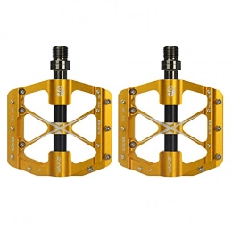 zjyfyfyf Pedales de bicicleta de montaña zjyfyfyf Pedales de Bicicletas Montaña Camino en Molde CNC Máquina de aleación de Aluminio MTB Ciclo de Ciclismo Pedal (Color : Oro)