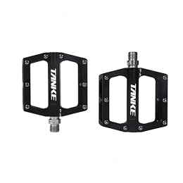 zjyfyfyf Pedales de bicicleta de montaña zjyfyfyf Pedales para Bicicletas de aleación 9 / 16 Pulgadas Husillo Rodamiento de Alto resbalón de Alta Resistencia, Plataforma Plana Grande para Bicicleta de montaña. (Color : Negro)