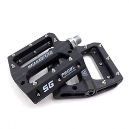 ZZMWLES Pedal de Bicicleta Pedales Nylon Camino de MTB Mountain Bike Pedales de Plataforma Plana de aleacin de Aluminio MTB Plataforma de Bicicletas Accesorios de la Bici (Color : Black)