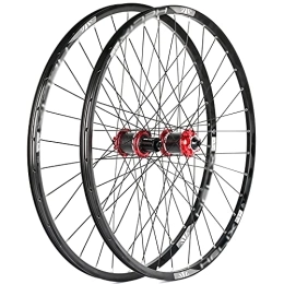 BYCDD Repuesta BYCDD Mountain Bike Wheelset, aleación de Aluminio Rim Disc Freno MTB Wheelset Fit 8-12 Cassette de Velocidad Biyelset, Black_26 Inch