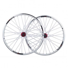 XCZZYC Repuesta XCZZYC Juego de Ruedas para Bicicleta MTB de 26", Doble Pared, 7 8 9, 10 velocidades, Rueda Libre, buje de rodamientos sellados (Color: Blanco, tamaño: 26 Pulgadas)