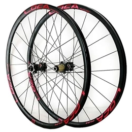 ZFF Repuesta ZFF MTB Delantera + Trasero Rueda 26 / 27, 5 / 29 Pulgadas Bicicleta Montaña Juego De Ruedas Eje Pasante 8-12 Velocidades Ultraligero Aleación Aluminio 24H (Color : E, Size : 26in)