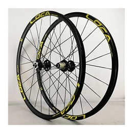 Zyy Ruedas de bicicleta de montaña zyy Juego Ruedas Bicicleta 26 27.5 29 Pulgadas MTB Llanta Ultraligera de Aleación de Aluminio 24H de Liberación Rápida Disco 8 9 10 11 12 Velocidades (Color : Yellow, Size : 29in)