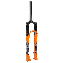 AISHANG Tenedores de bicicleta de montaña AISHANG Horquilla de suspensión 26 Pulgadas, 1-1 / 8", neumático, Tubo Recto, Amortiguador, Accesorios para Bicicletas, Freno de Disco, Recorrido de 100 mm, naranja-27, 5 Pulgadas