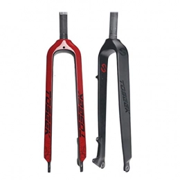 AISHANG Tenedores de bicicleta de montaña AISHANG Horquilla Delantera rígida MTB de 26 / 27, 5 / 29", Freno de Disco, Horquilla de Carbono para Bicicleta de montaña, Tubo Recto sin Rosca de 28, 6 mm, Horquilla Delantera de Bicicleta superlig