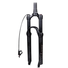 TCXSSL Tenedores de bicicleta de montaña Horquilla de suspensión para Bicicleta de montaña 26 / 27.5 / 29'' MTB Air Fork 100mm Travel Amortiguación Ajuste 1-1 / 2 Disc Brake Front Fork QR (Color : Black Remote, Size : 26inch)