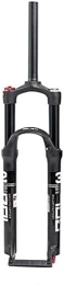 JKAVMPPT Tenedores de bicicleta de montaña Horquilla delantera de amortiguación de bicicleta de montaña de 26 / 27, 5 / 29 pulgadas, horquilla de aire de tubo recto de aleación de aluminio negro / rojo ( Color : Black Straight Manual Lockout , Size