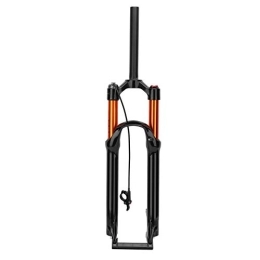 Keenso Tenedores de bicicleta de montaña Horquilla delantera de bicicleta, aleación de aluminio, horquilla de suspensión delantera para bicicleta, cámara de aire única, control de cable de horquilla delantera para bicicleta de montaña de 27,