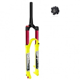 TBJDM Repuesta Horquilla Delantera MTB para Bicicleta de montaña 26 / 27, 5 / 29 Pulgadas, Ajuste de amortiguación Tubo Recto / cónico Horquilla de suspensión para Bicicleta, Recorrido de Resorte 140mm