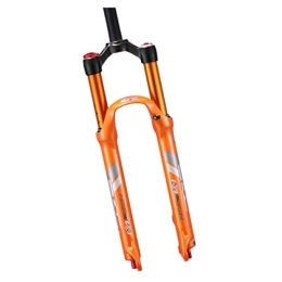 TISORT Tenedores de bicicleta de montaña Horquilla MTB Suspensión De Bicicleta De Montaña Fork26 / 27.5 Travel 110mm MTB Horquilla De Suspensión Neumática, Ajuste De Amortiguación QR 9mm Bloqueo Manual (Color : Orange, Size : 27.5)