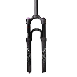 LSRRYD Tenedores de bicicleta de montaña LSRRYD Horquilla para Bicicleta MTB Horquilla Suspensión 26" 27.5" 29" Bicicleta Montaña Horquilla Aire Bloqueo Manual Freno Disco Carrera 120mm 1-1 / 8" (Color : Black, Size : 26inch)