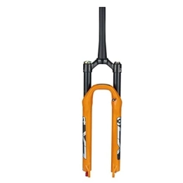 NaHaia Tenedores de bicicleta de montaña NaHaia 26 27.5 29 Horquillas de suspensión para Bicicleta de montaña Recorrido 100 mm MTB Air Fork Rebound Ajustable 39.8 mm Horquilla cónica QR 9 mm Bloqueo Manual (Color : Orange, Size : 26'')