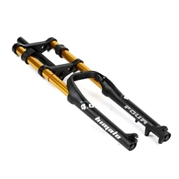 NESLIN Tenedores de bicicleta de montaña NESLIN Horquilla para Bicicleta De Montaña, con Sistema De Amortiguación Ajustable, Adecuada para Bicicleta De Montaña / XC / ATV, Black Gold