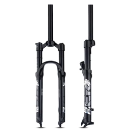 QHIYRZE Tenedores de bicicleta de montaña QHIYRZE MTB Horquilla De Aire 26 / 27.5 / 29 Pulgadas Bicicleta De Montaña Horquilla De Suspensión Recorrido 100mm 1-1 / 8 Tubo Recto Horquilla Delantera QR 9mm Freno De Disco Bloqueo Manual