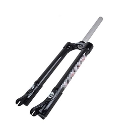 QXFJ Tenedores de bicicleta de montaña QXFJ 26 Pulgadas MTB Horquilla, Horquilla Delantera De Freno De Disco De Fibra De Carbono 3K / Tubo Vertical 28, 6 * 240 Mm / Tubo Recto / Apertura 100 Mm / Freno De Disco / Ligero