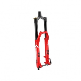 QXFJ Repuesta QXFJ 27.5 Pulgadas MTB Forcella, MTB Horquilla Horquilla De Gas / Carrera 180mm / 110X15mm Eje De Cuchara De LiberacióN RáPida / Offset 44mm / Tubo Interior Negro / Negro / Rojo