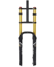 RUJIXU Tenedores de bicicleta de montaña RUJIXU [US Stock] Fat Bike Forks 26 4.0 E-Bike Air Front Fork Straight 1-1 / 8 Mountain Bike Suspensión Horquilla BMX MTB Freno de Disco Bicicleta 170mm Viaje 2850g (Color : Negro Oro)