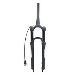 TYXTYX Tenedores de bicicleta de montaña TYXTYX Horquilla de suspensión de Tubo cónico para Bicicleta 27.5"29" Horquilla Delantera de Aire MTB, Recorrido de Choque Efectivo: 120 mm Material de aleación - Negro
