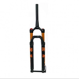 UDstrap Tenedores de bicicleta de montaña UDstrap Horquilla de suspensión de 27.5 / 29", MTB Mountain Bike Aleación de Aluminio Tubo cónico Cono Freno de Disco Ajuste de amortiguación Recorrido 100 mm Negro 27, 5 Pulgadas Un