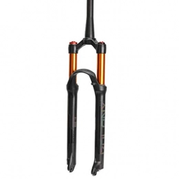 WSJ Tenedores de bicicleta de montaña WSJ - Horquilla de suspensión para Bicicleta de montaña, aleación de Aluminio para Exteriores, Ajuste de la amortiguación del Freno de Disco, Tubo de Cono de 1-1 / 8"de Recorrido, 100 mm