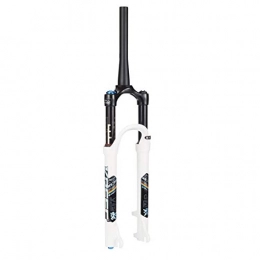 ZCXBHD Tenedores de bicicleta de montaña ZCXBHD 26"Horquilla de Amortiguador, MTB Mountain Bike Aluminio Aleación Cono de Freno Freno de Disco Ajuste de amortiguación Viaje 100 mm Blanco y Negro 1-1 / 8" (Color : White, Size : 29inch)