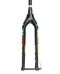 ZHTT 1 Horquilla Delantera de Bicicleta MTB 29"Horquilla de suspensión de Fibra de Carbono MTB Tubo cónico 1-1/2" Eje de Freno de Disco 15x100mm Horquilla de suspensión de Bicicleta