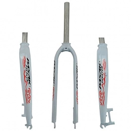 QHY Spares 1-1 / 8" 26 / 27.5 / 29" Aluminum Alloy Rigid Disc Brake MTB Fork, Fixed Bicycle MTB Road Cruiser Bike Fork 28.6mm Threadless Straight Tube Superlight Mountain AM XC ( Color : Gloss white red , Size : 29in )
