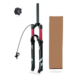 SJHFG Mountain Bike Fork 100mm Travel Mountain Bike Suspension Fork, 26 27.5 29inch Wire Control Fork 1-1 / 8" Air Mountain Bike Suspension Forks (Color : Red tube, Size : 26inch)