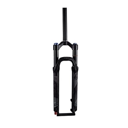 MabsSi Spares 26 / 27.5 / 29 Air MTB Bike Front Fork, Suspension Bicycle Fork With Rebound Adjust Manual Lockout Travel 120mm 1-1 / 8'' Straight Tube QR 9mm(Size:29INCH, Color:BLACK+BLACK)