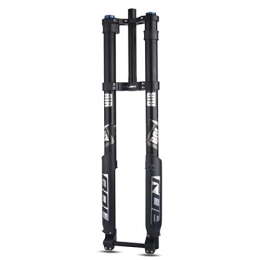 FukkeR Mountain Bike Fork 26 27.5 29 Inch Air Mountain Bike Inverted Suspension Fork 28.6mm Straight MTB Straight Front Forks Thru Axle 15 * 110 Travel 160mm Rebound Adjustment (Color : Black, Size : 27.5inch)