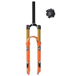 MabsSi Spares 26 / 27.5 / 29 Inch Air Ultralight Alloy Mountain Bike Forks, Rebound Adjust QR 9mm Travel 140mm MTB Suspension Fork For 1.5-2.45" Tires(Size:26 INCH, Color:STRAIGHT MANUAL LOCKOUT)