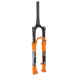 SJHFG Mountain Bike Fork 26 / 27.5 / 29 Inch Suspension Forks, MTB Front Suspension Forks Mountain Bike Damping Air Fork Spinal Canal 1-1 / 2” (Color : Orange, Size : 26inch)