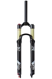 HSQMA Mountain Bike Fork 26 / 27.5 / 29'' MTB Air Fork 100mm Travel Mountain Bike Suspension Fork Rebound Adjustable 1-1 / 8 1-1 / 2 Front Fork Disc Brake QR 9mm HL / RL (Color : Straight manual, Size : 29'')
