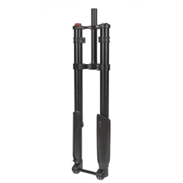 LAVSENA Mountain Bike Fork 26 / 27.5'' Double Shoulder Inverted Fork Downhill Mountain Bike Air / Oil Suspension Fork 1-1 / 8 Straight DH MTB Front Fork Thru Axle Disc Brake Adjust Rebound HL ( Color : Black oil , Size : 27.5inch )