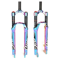 TISORT Spares 26 27.5 Inch Air Mountain Bike Suspension Fork MTB Fork Mountain Bike Suspension Fork 100mm Travel Straight Tube Bicycle Front Fork (Size : 26")
