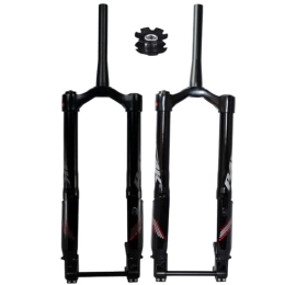 FukkeR Mountain Bike Fork 26 Inch Fat Mountain Bike Inverted Suspension Fork MTB Bicycle Front Forks Travel 160mm 1-1 / 8" Tapered Disc Brake Thru Axle 150×15mm Shoulder Lockout