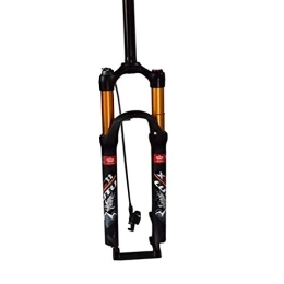 SJHFG Mountain Bike Fork 26in Mountain Bike Suspension Fork, Remote Control Bike Suspension Forks Aluminum Alloy Air Fork (Color : Gold, Size : 26inch)