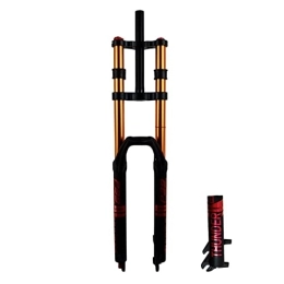 TISORT Mountain Bike Fork 27.5 29 Inch Mountain Bike Forks Disc Brake Mountain Bike Double Shoulder Air Fork Straight 1-1 / 8" Tube QR 9mm With Rebound Adjust MTB Fork (Color : Black Red, Size : 29")