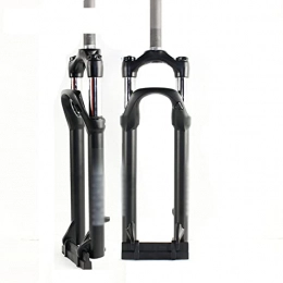 TYYCKJ Spares 27.5" Aluminum Alloy Mountain Bike Front Fork Rebound Adjustment, Air Suspension Front Fork 80mm Travel, Disc Brake, Matte Black