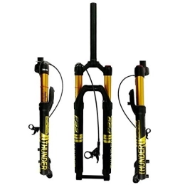 SJHFG Mountain Bike Fork 27.5 Front Suspension Fork Of Mountain Bike, Manual Lock / remote Lock Straight Pipe 1-1 / 8" 29in Air Suspension Fork (Color : Remote control, Size : 27.5 inch)