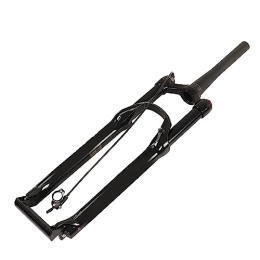 Jauarta Mountain Bike Fork 29 Inch Bike Front Fork Mountain Bike Air Suspension Front Fork Tapered Black Tube Remote Lockout