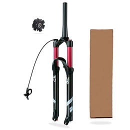 SJHFG Mountain Bike Fork Air Mountain Bike Suspension Forks, 26 / 27.5 / 29 Inch Rebound Adjustment 1-1 / 2" Disc Brake Bicycle Shock Absorber Forks (Color : 140mm Travel, Size : 26inch)