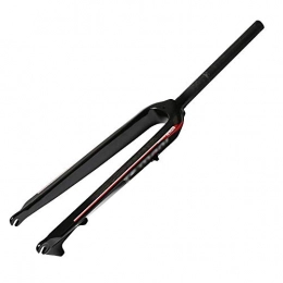 AISHANG Spares AISHANG 26 / 27.5 / 29 Inch Mountain Bike Front Fork Bicycle MTB Fork, Full Carbon Fiber Straight Tube Disc Brake Hard Fork / Open Gear 100mm / Vertical Tube 28.6 * 300mm / Black Red Label 3K Light